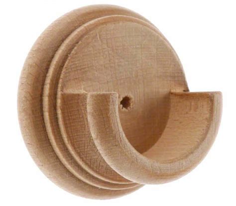 wooden curtain pole recess brackets